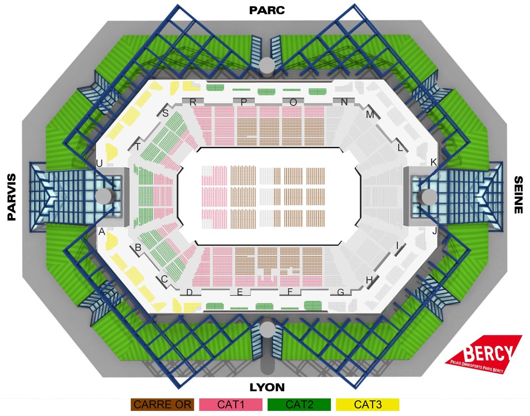 Plan Accor Arena Paris — catégories billets