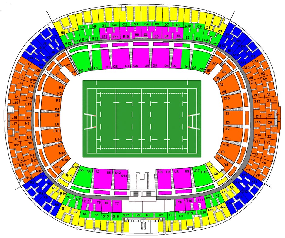 Plan Stade de France — catégories billets